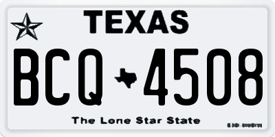 TX license plate BCQ4508
