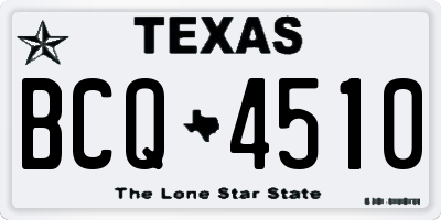 TX license plate BCQ4510