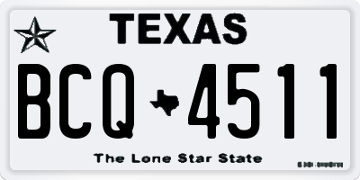 TX license plate BCQ4511