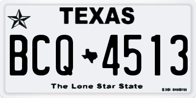 TX license plate BCQ4513