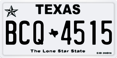 TX license plate BCQ4515