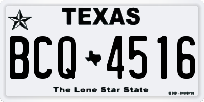 TX license plate BCQ4516