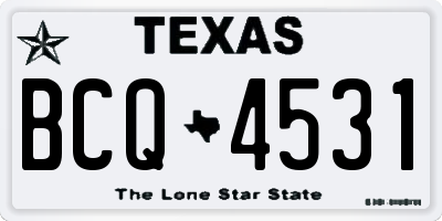 TX license plate BCQ4531
