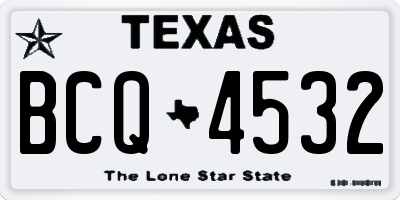 TX license plate BCQ4532