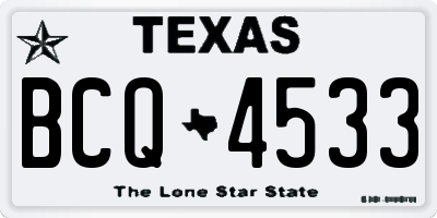 TX license plate BCQ4533