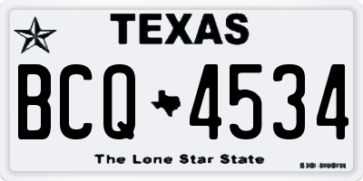 TX license plate BCQ4534