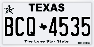 TX license plate BCQ4535