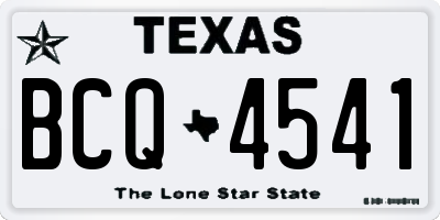 TX license plate BCQ4541