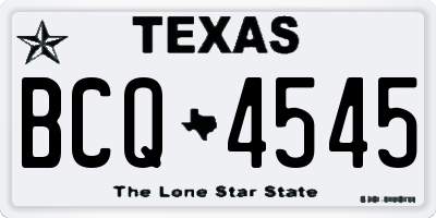 TX license plate BCQ4545