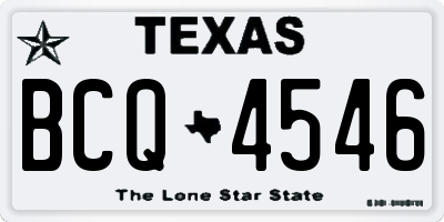 TX license plate BCQ4546