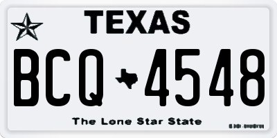 TX license plate BCQ4548