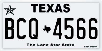 TX license plate BCQ4566