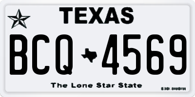 TX license plate BCQ4569