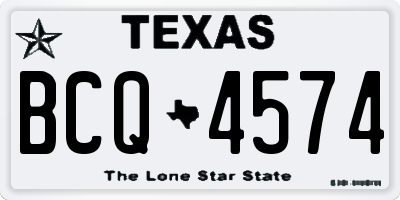 TX license plate BCQ4574