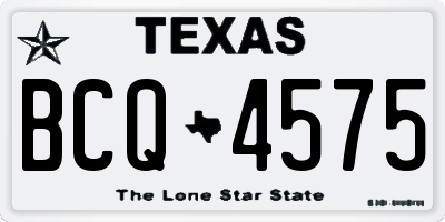 TX license plate BCQ4575