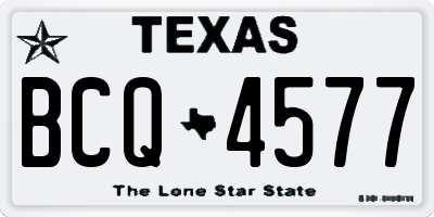 TX license plate BCQ4577