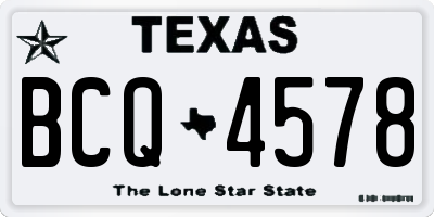 TX license plate BCQ4578