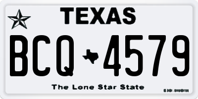 TX license plate BCQ4579
