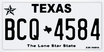 TX license plate BCQ4584