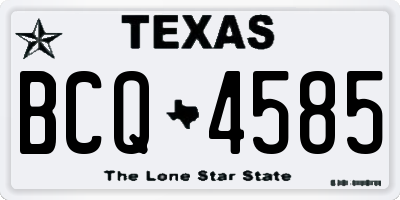 TX license plate BCQ4585