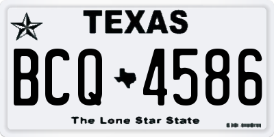 TX license plate BCQ4586