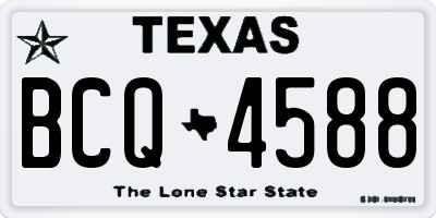 TX license plate BCQ4588