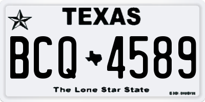 TX license plate BCQ4589