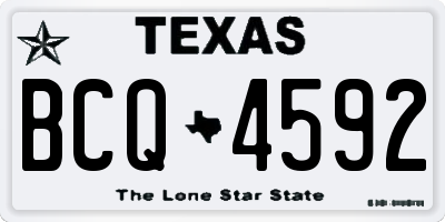 TX license plate BCQ4592