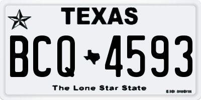 TX license plate BCQ4593