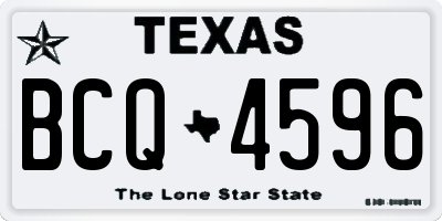 TX license plate BCQ4596