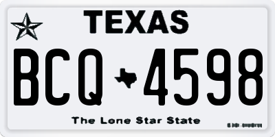 TX license plate BCQ4598