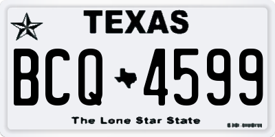TX license plate BCQ4599