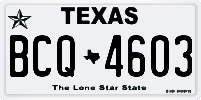TX license plate BCQ4603