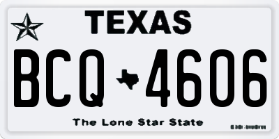 TX license plate BCQ4606