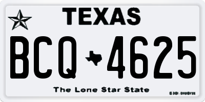 TX license plate BCQ4625