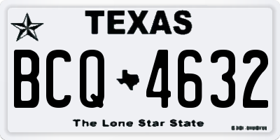 TX license plate BCQ4632