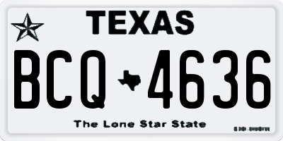 TX license plate BCQ4636