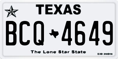 TX license plate BCQ4649