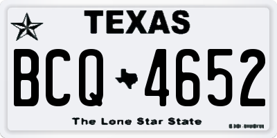 TX license plate BCQ4652
