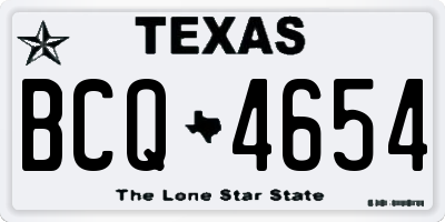 TX license plate BCQ4654