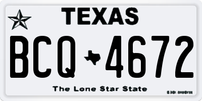 TX license plate BCQ4672