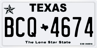 TX license plate BCQ4674