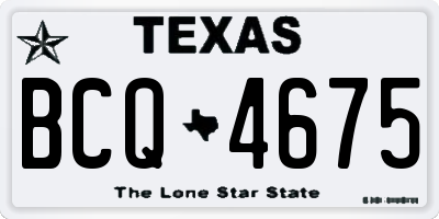 TX license plate BCQ4675