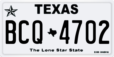 TX license plate BCQ4702