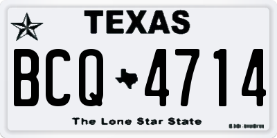 TX license plate BCQ4714