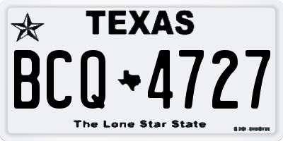 TX license plate BCQ4727
