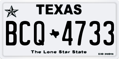 TX license plate BCQ4733