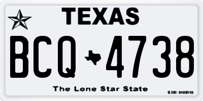 TX license plate BCQ4738