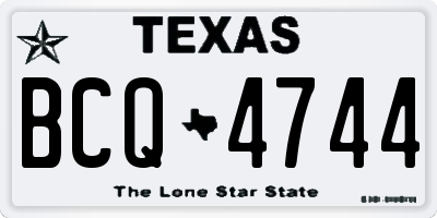 TX license plate BCQ4744