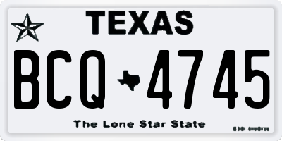 TX license plate BCQ4745